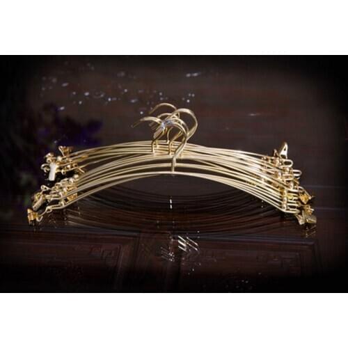 200PCS innovative bimetal wire clip frame, used for bra underpants clothes rack, silver and gold laundry products