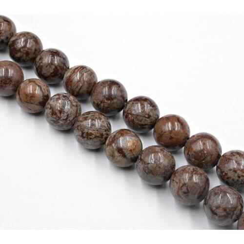 Natural Stone Coffee Snowflake Obsidian Round Beads Wholesale Loose Beads for Jewelry Making Accessorie 4-12mm DIY Free Shipping