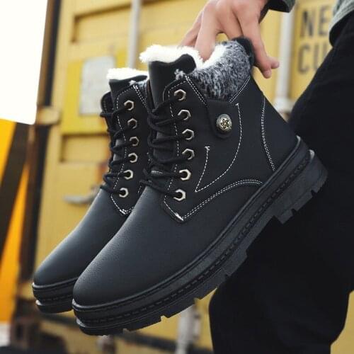 Men Shoes Winter Boots Mens High Top Top Martin Boots Botas Chaussure Homme