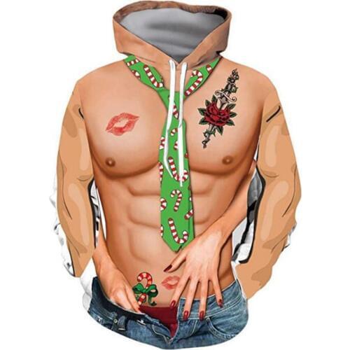 Mens stranger things hoodies ugly Christmas sweatshirts Unisex Santa 3D prints pullover hoody Novelty Male Tops Autumn Winter