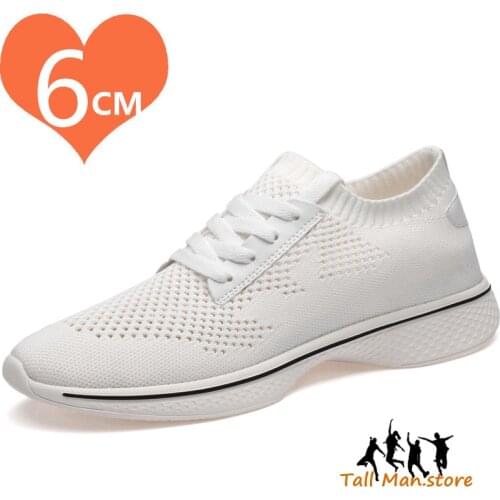 Men Sneakers Heightening Shoes Elevator Shoes Height Increase Shoes Insoles 6CM Man Daily Life Height Increasing Shoes