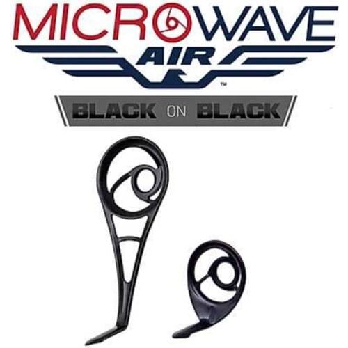 ATC 9pcs/Set Black on Black Microwave Guide Line Control System Spinning Casting Guide Set Kit DIY Rod Component Repair