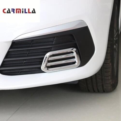Front Bumper Grille Trim for Peugeot 308 2016-2019 Fog Light Lamp Frame Cover Sticker Strip Decoration Sequin Auto Patrs