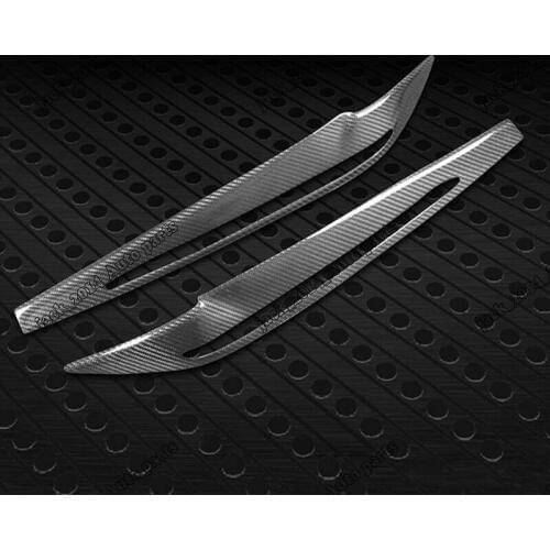 Real Carbon Headlight Eyelids Eyebrows Cover for BMW F15 X5 F16 X6 SUV 2015 2016 2017 2018