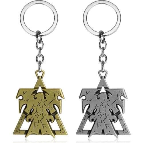 HEYu Charm Jewelry Star Craft II Terran Symbol & Zerg Symbol & Wings of Liberty Protoss Diecast Keychain Keyring Accessories