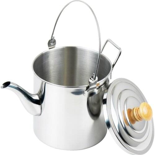 Outdoor Camping Pot Stainless Steel Kettle Tea Kettle Coffee Pot Camping Travel