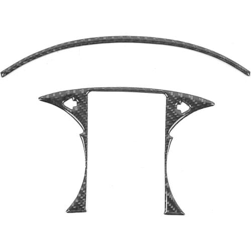 2Pcs Carbon Fiber Console Control Panel Strips Fit for Mercedes Benz C-Class W205 GLC C180 C200L C260L