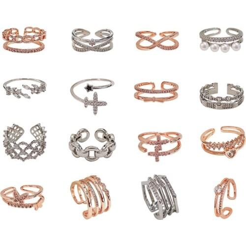 Adjustable Personality Opening Ring Korean Version of the Advanced Light Luxury Ring for Women Ins-Music of the Tide Fashion