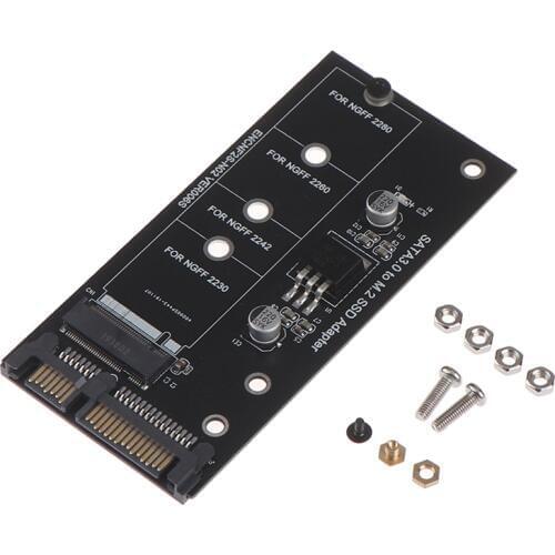 SATA 3.0 22 Pin SATA to M.2 SSD Adapter M2 Expansion Card for B key/(B+M) key SATA Signal M.2 NGFF SSD 2242/2260/2280/2230