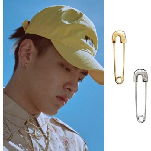 Luokey Men Cool Pin Punk Stud Earrings Korean Harajuku Street Style Hip Hop Earrings For Women Girls Fashion Jewelry Accessories