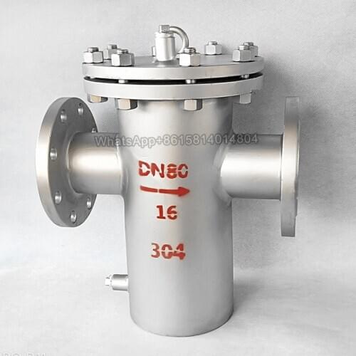 304/316 stainless steel filter screen filter/flange straight through flat bottom barrel filter