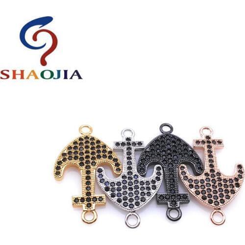 SHAOJIA Four-color Arrow Zircon Beads Micro Zircon Arrow Beads For Popular Jewelry Making Men Women DIY Bracelet CZ Beads