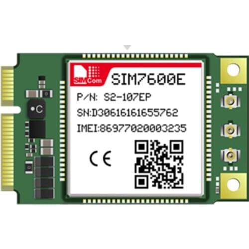 SIMCOM SIM7600E Mini Pcie Multi Band LTE CAT1 module not SIM7600E-H Cat 4 module B1/B3/B5/B7/B8/B20/B38/B40/B41