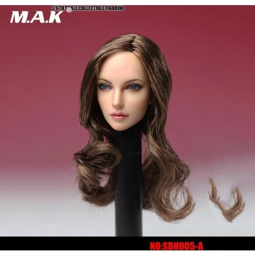 In Stcok SDH005 1/6 Beautiful American European Female Head Sculpt Curls Long/Short Hair for 1:6 Phicen Pale Action Figure Body