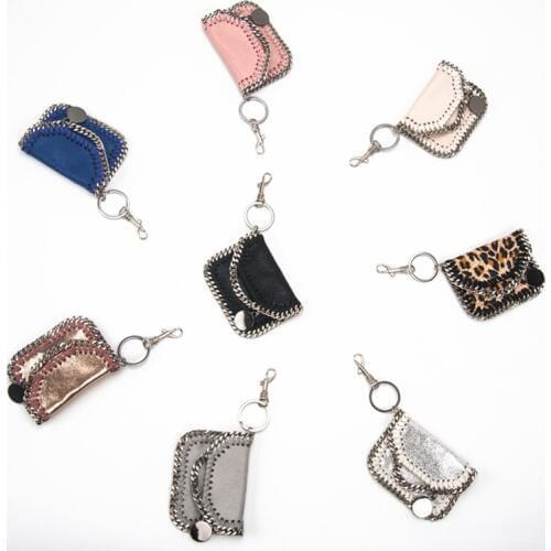 Women Bag Accessories Pendant Mini Cute Keychain Heart Shaped Handbag Diy Parts PVC Leather Zero Purse For Bags Wholesale