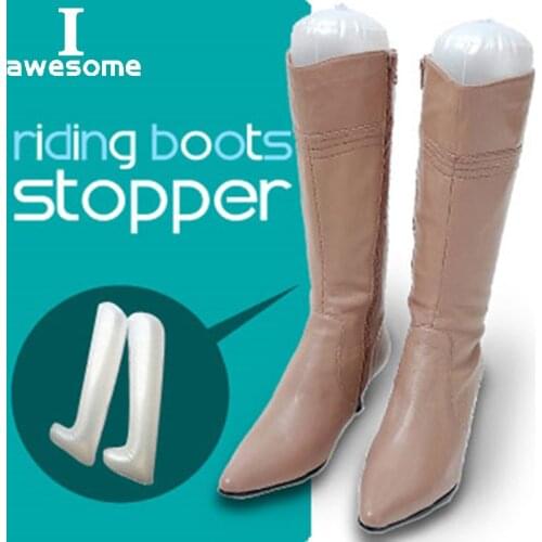 1 Pair Useful Plastic Shoe Hanger 50cm 32cm Inflatable Women Long Boots Shoes Stand Holder Stretcher Support Shaper Shoe Trees