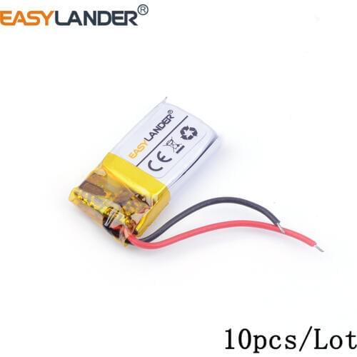10pcs /Lot 451220 100mAh 3.7v lithium Li ion polymer rechargeable battery For MP3 MP4 MP5 battery bluetooth headset battery