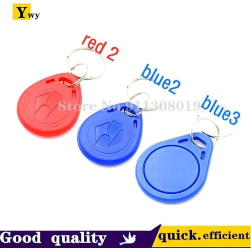 10PCS Blue red IC/ID keychain IC/ID smart card proximity card No. 3 IC compatible with Philips S50