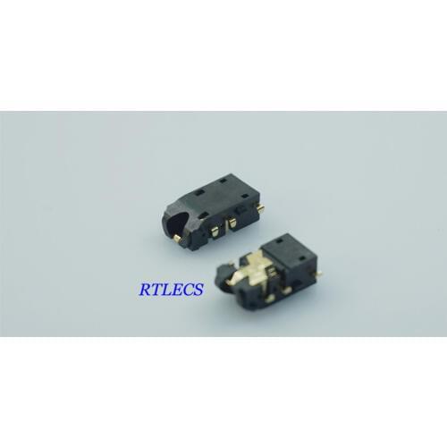 10pcs Mobile Phone Jack Diameter 3.5 mm 6 contacts SMD 4 conductor TRS Mic Stereo Socket Middle Mount Gold Plating
