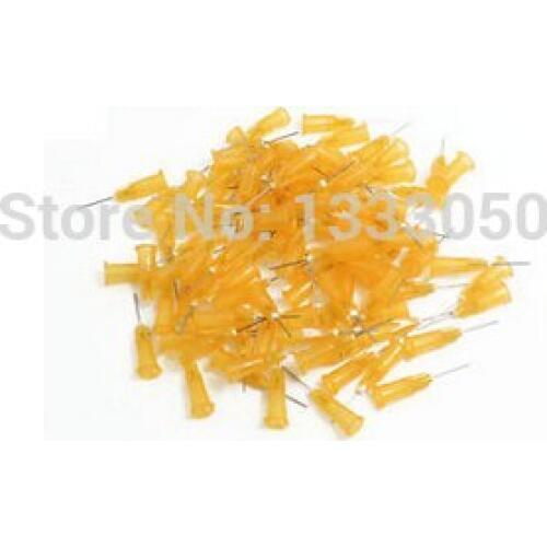 100 Pcs Dispenser 23 Gage 0 32mm OD Glue Liquid Dispensing Needles Tips