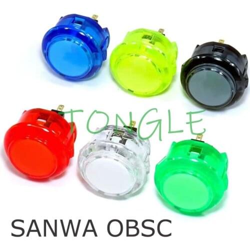 12PCS Official Original Sanwa OBSC-30 24# 24MM 30MM Push Button Clear Round Arcade Durable Micro Switch Joystick DIY Accessories