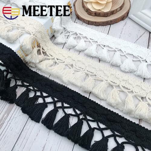 5Yards Meetee 6cm Macrame Fringed Lace Drop Quality Tassel Trimming DIY Handmade Hometextile Apparel Sewing Material Accessories