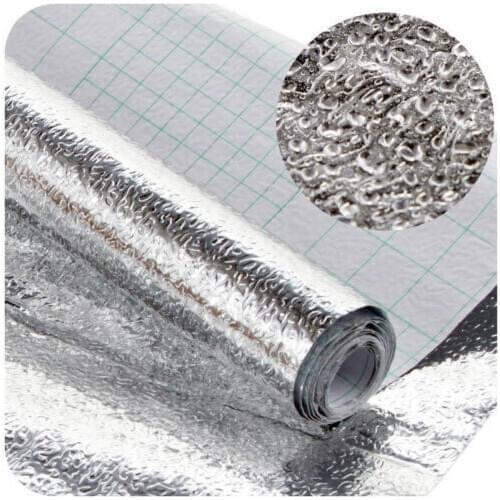 2M Aluminum Foil Self Adhesive Waterproof Oil-proof Kitchen Cabinet Wall Sticker US