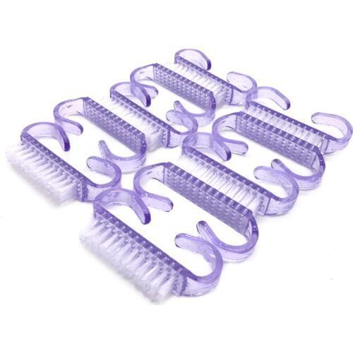 20pcs Hot Nail Brush Beauty Purple Cleaning Remove Dust Powder Nail Art Soft Acrylic Clean Small Angle Pedicure Manicure Brush