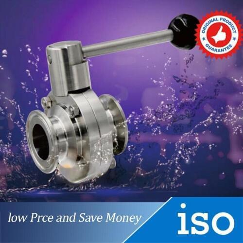 3PCS Medicine And Hospital Butterfly Valve Gate Clamp Type DN19*1.5 Brew Beer Dairy Product