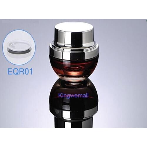 300pcs/lot Newest 20g 20ml High Grade Glass Cream Jar Red with silver Color For Cosmetic Packaging EQR01