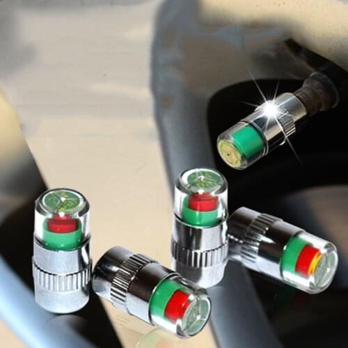 `4PCS 2.0Bar 30PSI Car Auto Tire Pressure Monitor Valve Stem Caps Sensor Indicator Eye Alert Diagnostic Tools Kit