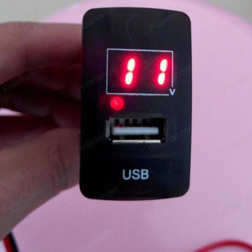 5V 2.1A output 2 in 1 Car USB Socket Power Adapter Charger Smartphone Voltmeter For H/onda