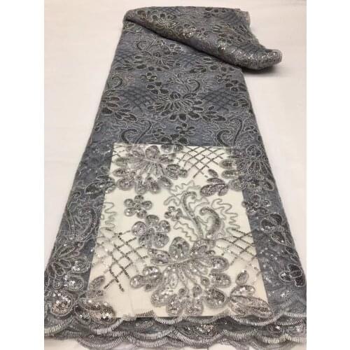 African French Lace Fabric High Quality Nigeria French Net African Lace fabric 2021 grey guipure lace fabric For Women