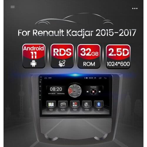 Android 11 2din Car Multimedia Radio For Renault Kadjar 2015 2016 2017 Steering Wheel Control Carplay FM AM Radio Mirror Link