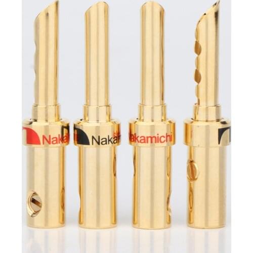 BA1401 Gold Plated Banana Plug Speaker Cable Wire Connector BFA banana plug 8pieces