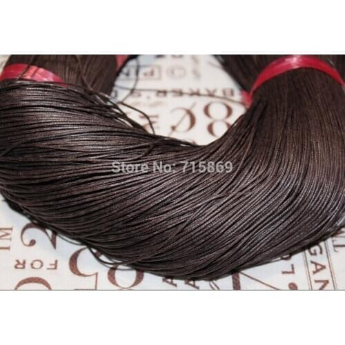 Free Ship Dark Brown 500 yard 1mm Waxed Cotton Cord Round cord - Beading Stringing Cord