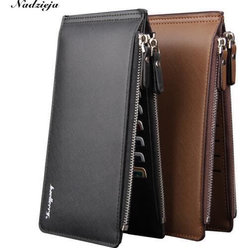 Brand Baellerry Men Organizer Zipper Long Slim Wallet Coin Purse Male Money Pocket Pochette Clutch Bag Card Holder Passport Case