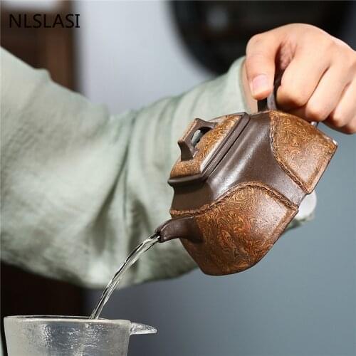 Chinese Retro Yixing teapots purple clay filter tea pot beauties kettle Household Boutique tea set Tea ceremony supplies 250ml