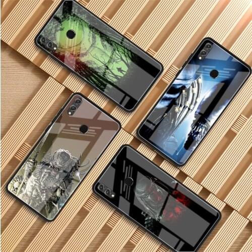 Alien Predator Tempered Glass Phone Case For Huawei P20 P30 P40 P40 Lite Pro Psmart Mate 20 30 Cover Shell