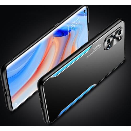 Luxury Metal Phone Case For OPPO Reno 10X Zoom F11 K7X A3S A5S F1S F5 Realme GT Neo 7 5G XT X7 Q2 2 X2 Pro V3 V5 Cover Case