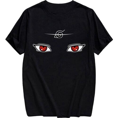 CLOOCL Anime Uchiha Madara Black Cotton T-Shirt 3D Printed Casual Tees Hip Hop Harajuku Style Black Cotton Tees Clothes Tops