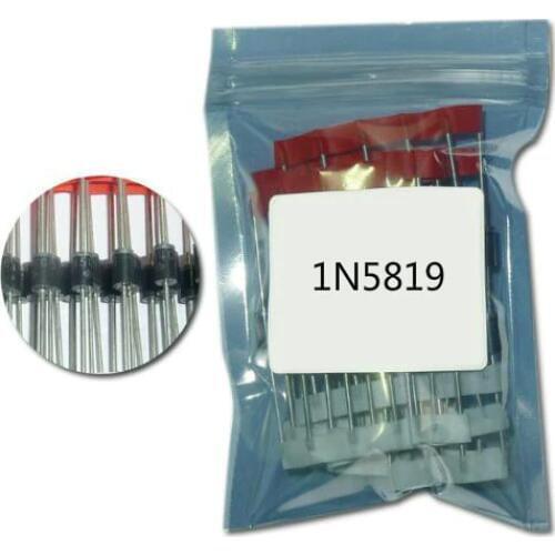 100PCS 1N5819 DO-41 IN5819 1A 40V 5819 SCHOTTKY DIODE