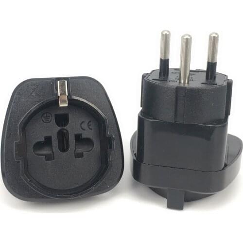 Travel Adapter Israel to US/Italy/Brazil/Schuko Universal Electric Plug Adapter converter pluggable embedded 250V 10A
