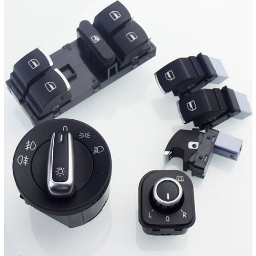 Chrome European Headlight Switch For VW Golf GTI Mk5 Mk6 Jetta 5 6 Passat B6 Touran Tiguan SEAT ALHAMBRA OEM 5ND 941 431 A