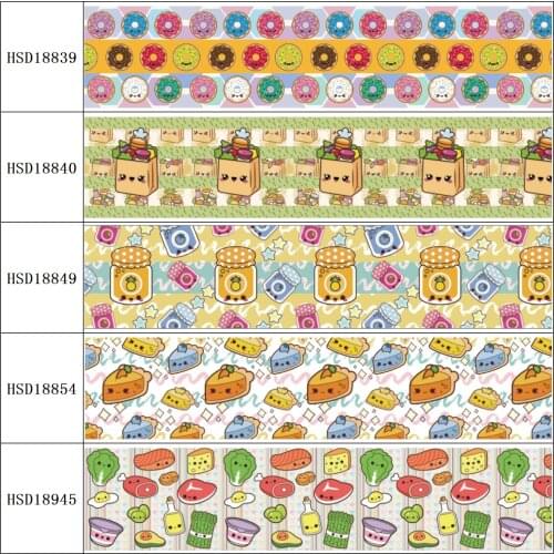 HSDRibbon free shipping 3" 75mm heat transfer printed hsd-design series Grosgrain Ribbon 50Yards/Roll