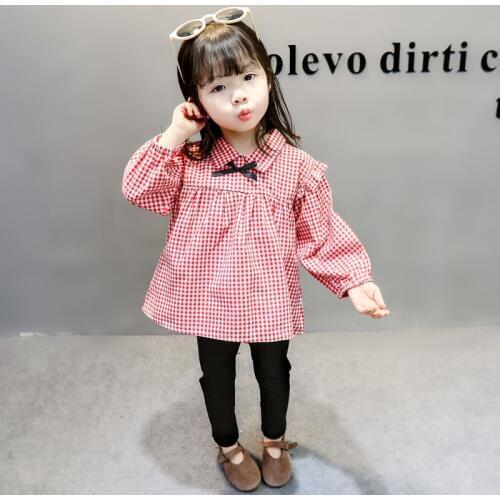 Baby Clothes Set For Girl Long Sleeve Kid Girl Clothing Sets Plaid Blouse Top+Pants 2pcs Baby Girl Clothes Princess