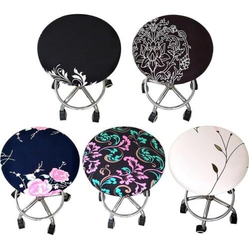 Round Chair Cover Bar Barbershop Stool Cover Elastic Seat Cover Home Chair Cushions Sleeve Bar Stool Slipcover