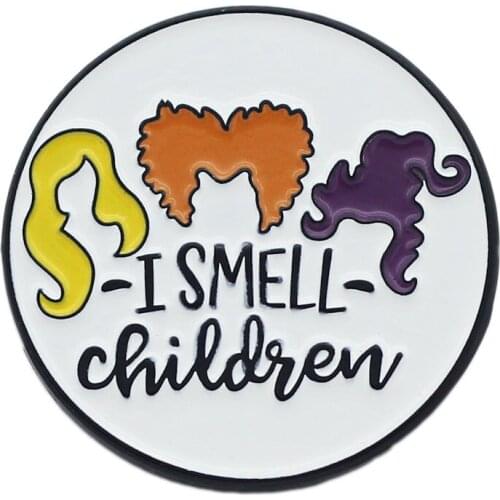 Custom Halloween Metal Cartoon Badge Brooch Cute Cool Girl Schoolbag Pin Decoration Can be Customized with Your Logo