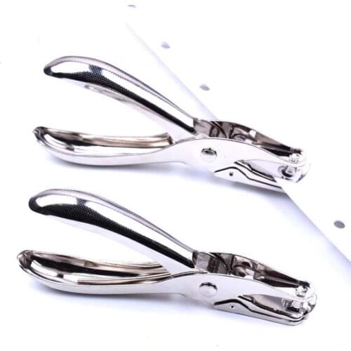 240 PCS Metal 6mm Pore Diameter Punch Pliers Single Hole Puncher Hand Paper Scrapbooking Punches 1-8 Pages Paper Hole Puncher SN