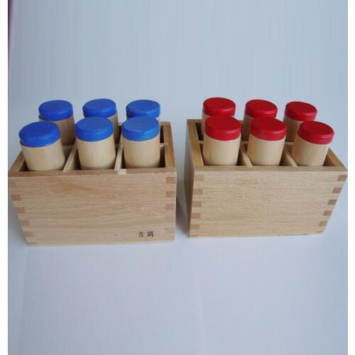 Montessori sensory education sound box puzzle early childhood wood toys